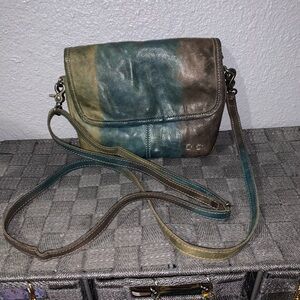 Bed Stu Tricolor Leather Crossbody Bag